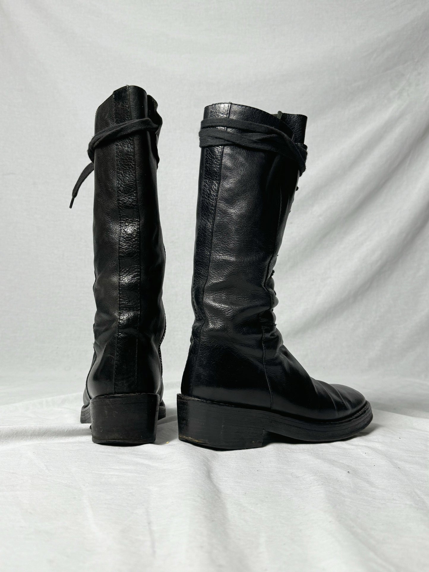 ANN DEMEULEMEESTER COMBAT BOOTS | DEFAULT TITLE, Black