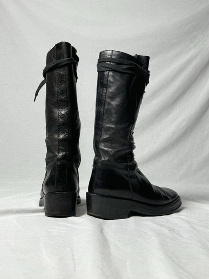 ANN DEMEULEMEESTER COMBAT BOOTS | DEFAULT TITLE, Black