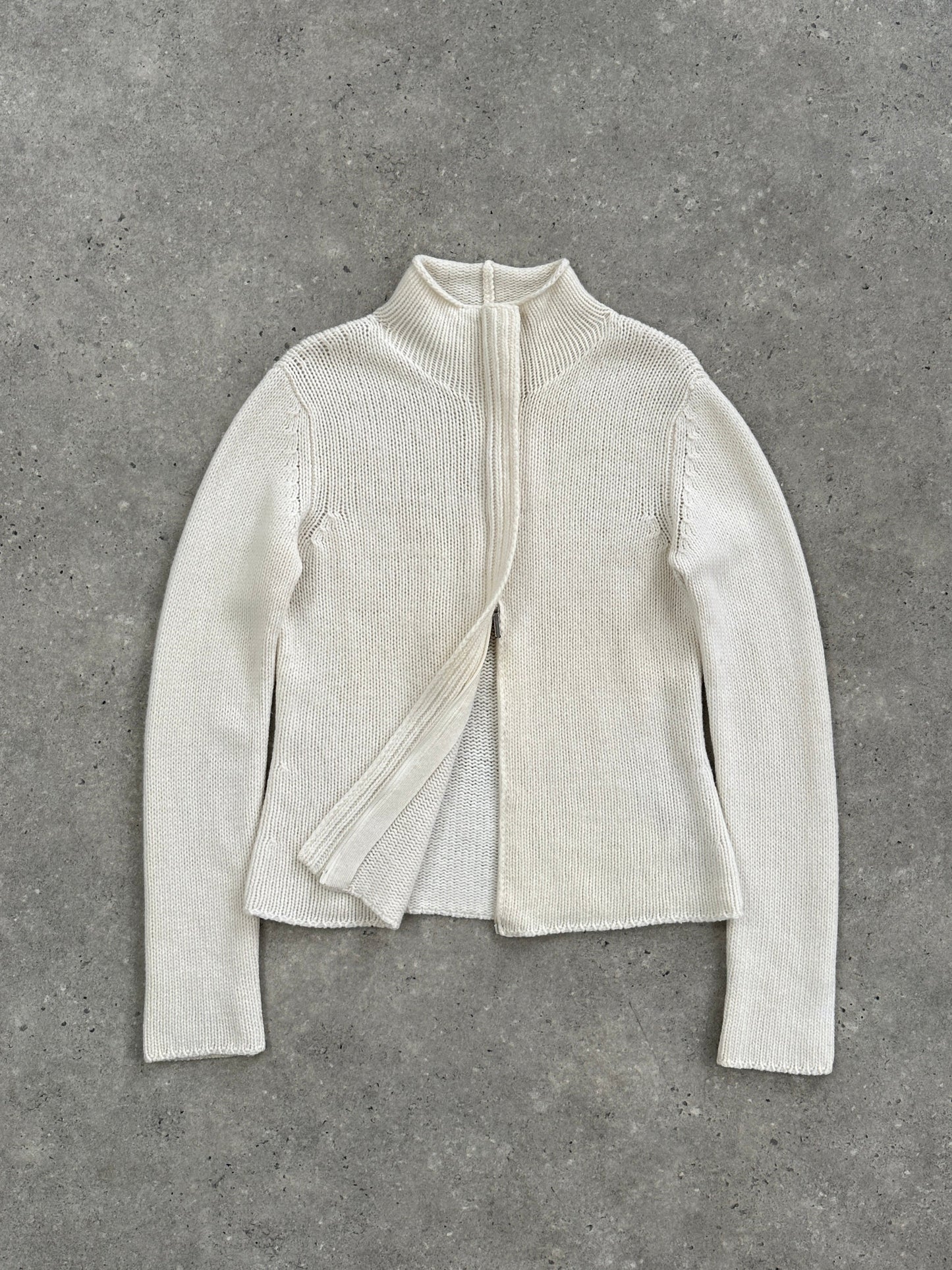 Max Mara ‘S Wool Cashmere Knitted Double Zip Cardigan - S/M