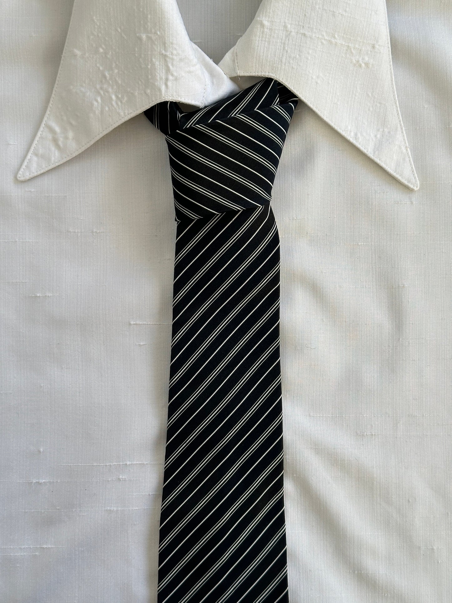 Vintage 1990s Pure Silk Striped Tie - One Size