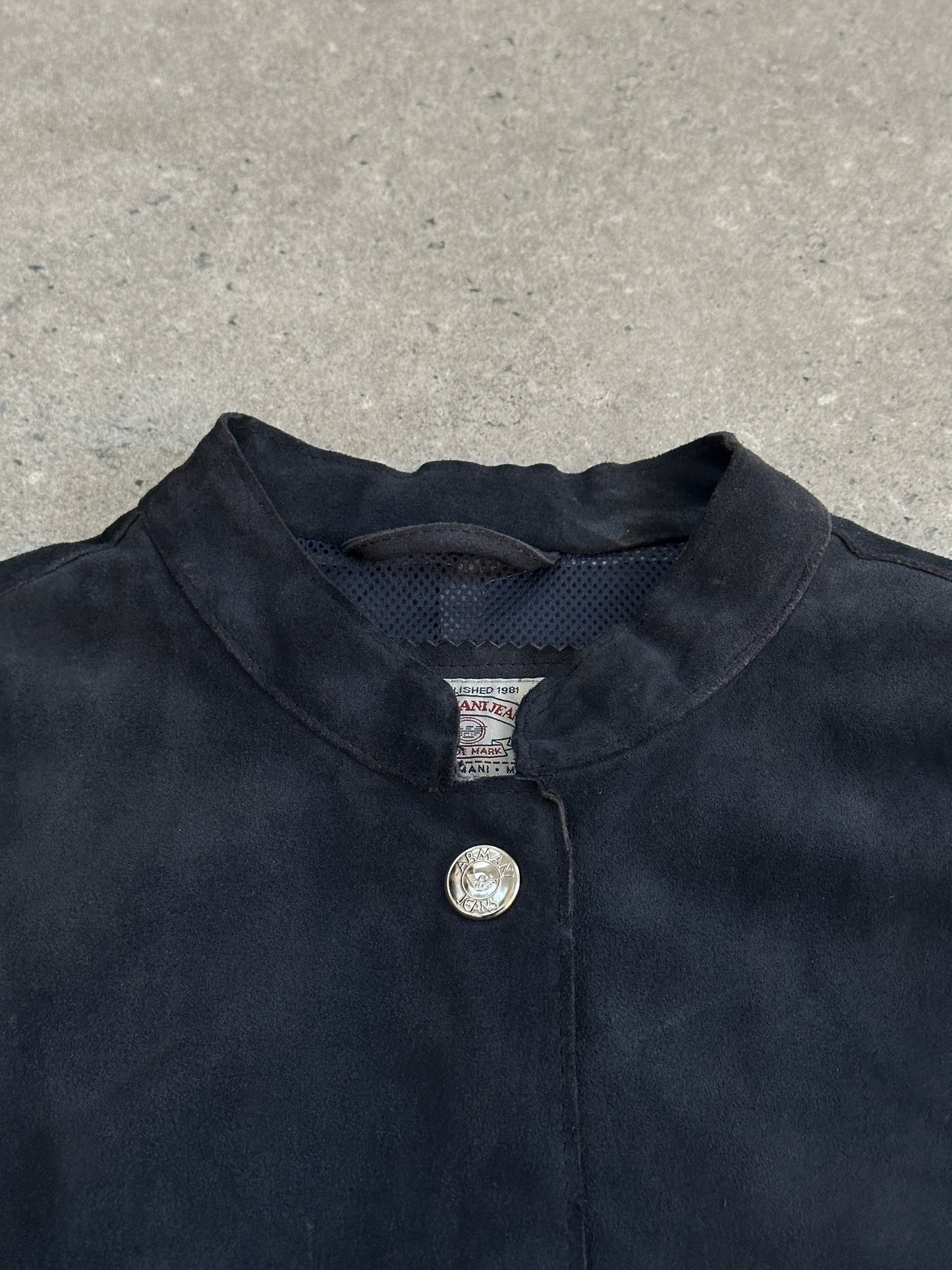 Armani Jeans Fitted Suede Jacket - M