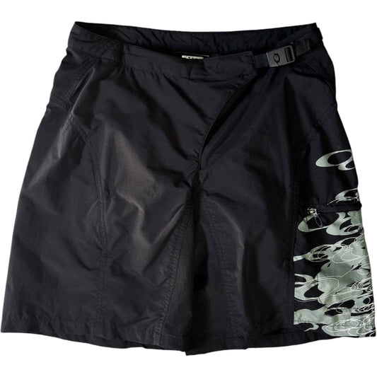 Oakley 00's MTB Graphic Print Shorts W28 | W28, Black