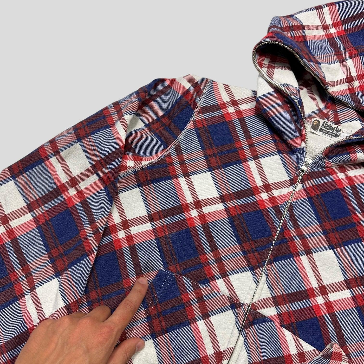 Bape 00's Blue Plaid Checker Full Zip - S – Known Source