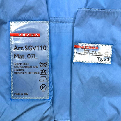 Prada Sport SS99 Latex Pocket Electric Blue Jacket - L | Large, Multicoloured