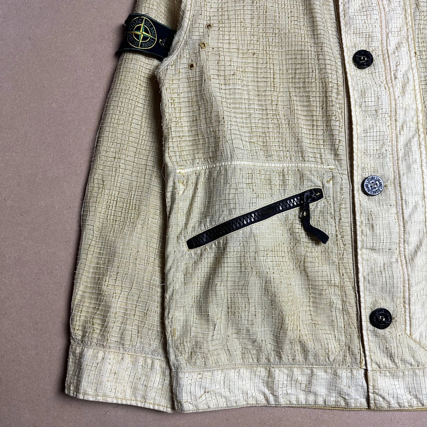 S/S 1994 Lemon Yellow Reversible Spiderweb Silk Light Jacket