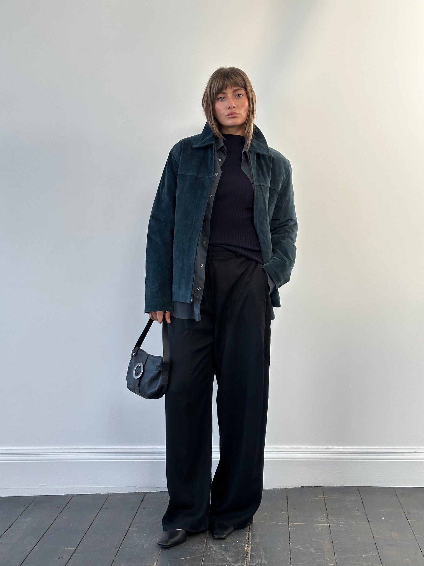 Balmain Paris 1990s Suede Zip Jacket - L