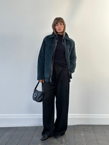 Balmain Paris 1990s Suede Zip Jacket - L