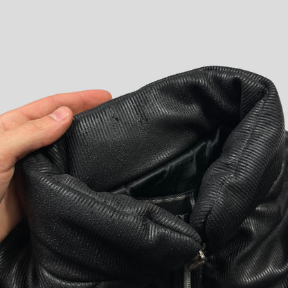 Versace VJC 90’s Liquid Silk Ribbed Cropped Puffer - S/M