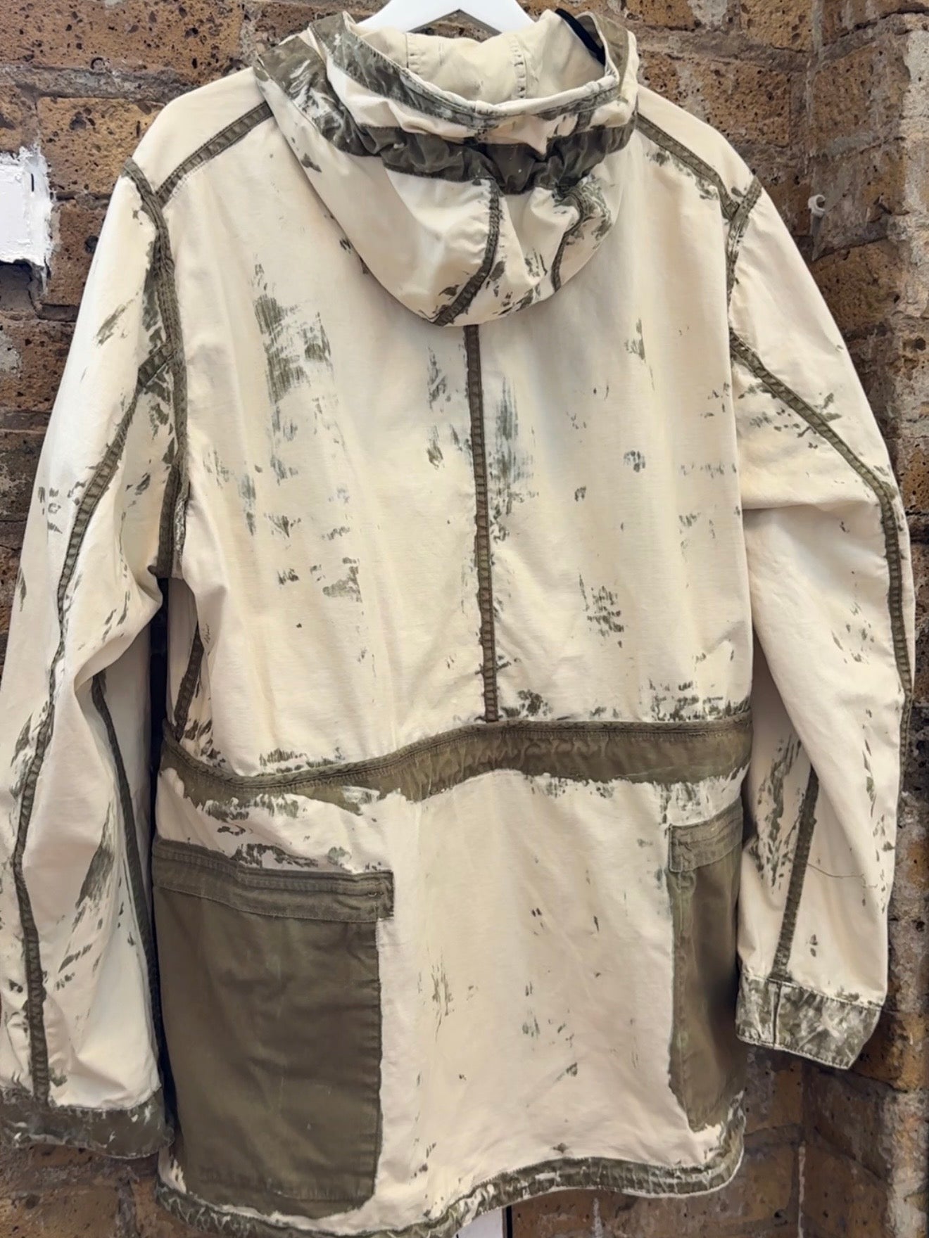 Stone Island Hand Corrosion Field Jacket 2017 (L) | Large, Cream