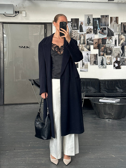 Emporio Armani 1990s Wool Cashmere Double Breasted Coat - L/XL