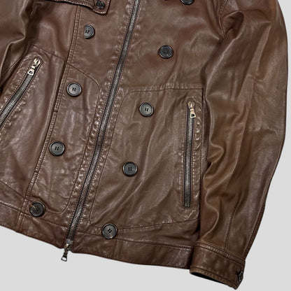 Prada Sport 00’s Brown Military Leather Modular Field Jacket - IT48 (S/M)