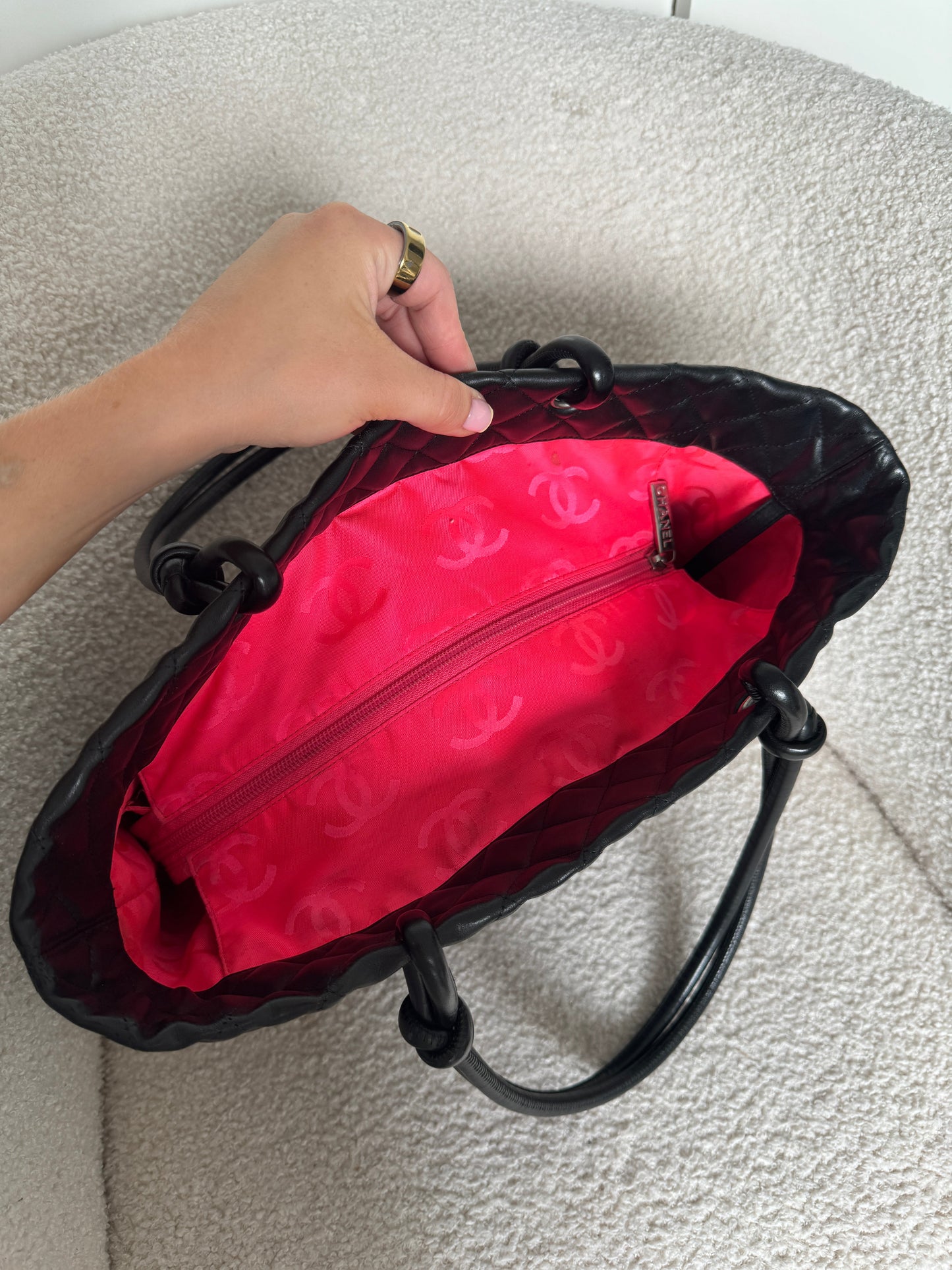 2000s Chanel Cambon B&W Tote Bag | O/S, Multicoloured