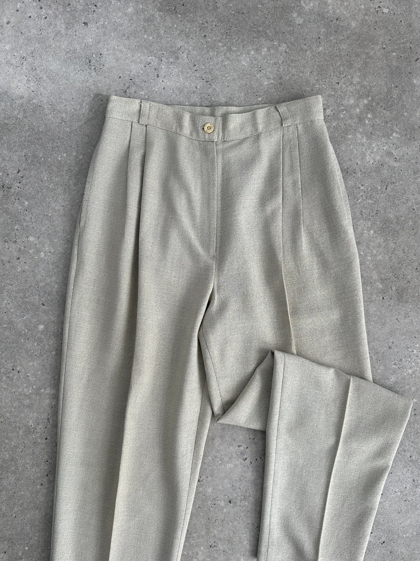 Italian Vintage High Waist Tapered Leg Tailored Trousers - W26