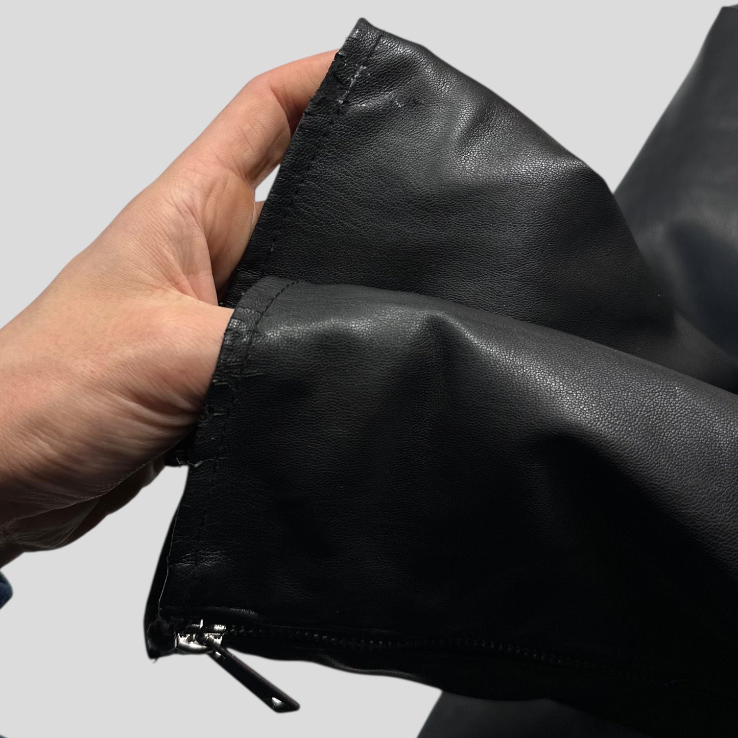 Armani Jeans Faux Leather Padded Moto Biker Jacket - M/L