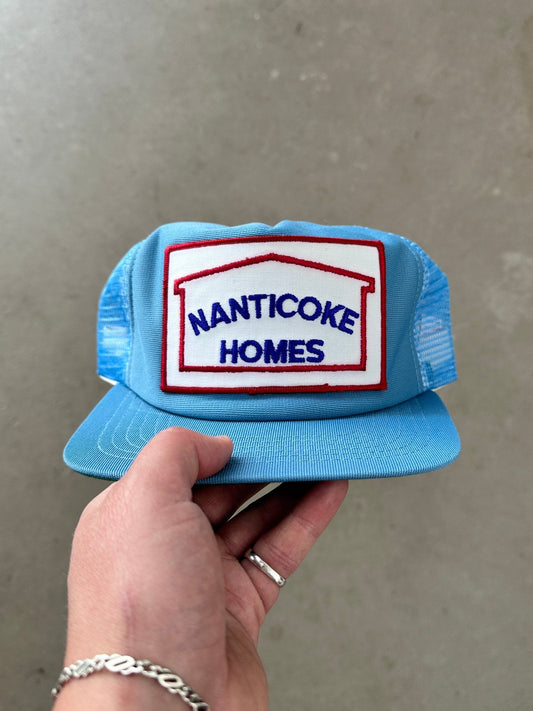 1970's Nanticoke Homes New Era Trucker Cap | O/S, Light Blue