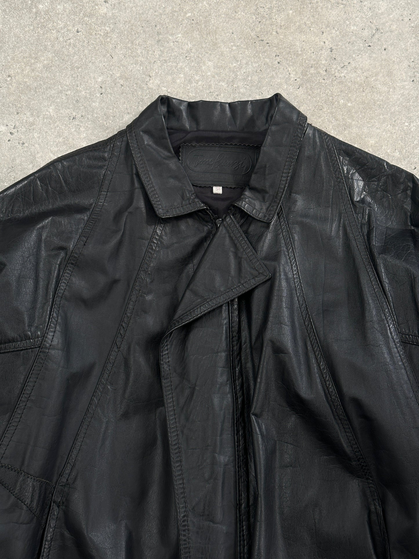 Vintage Leather Blouson Bomber Jacket - XL