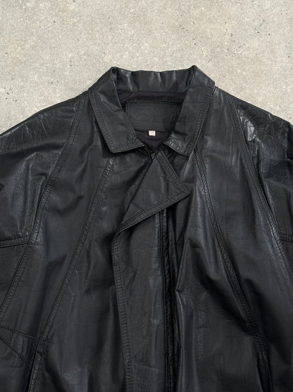 Vintage Leather Blouson Bomber Jacket - XL