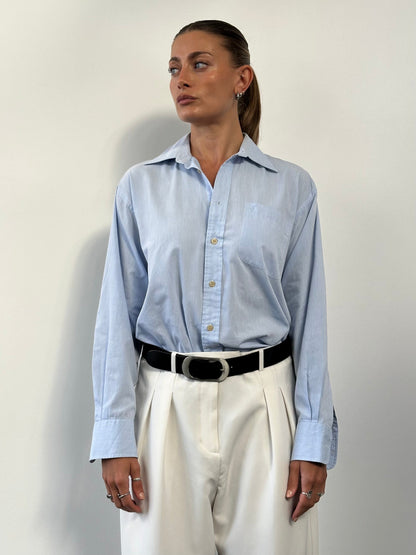 Yves Saint Laurent Pour Homme 2000s Cotton Logo Shirt - M