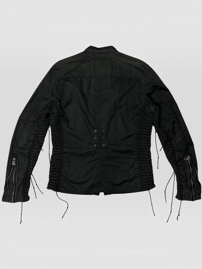 Prada Sport 00’s Tassel Detailed Cotton Multipocket Biker Jacket - M | O/S, Black