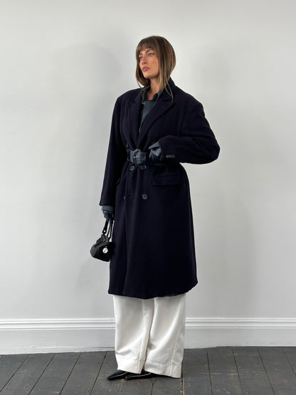 Harrods x Berwin & Berwin 1980s Pure Cashmere Double Breasted Coat - XL
