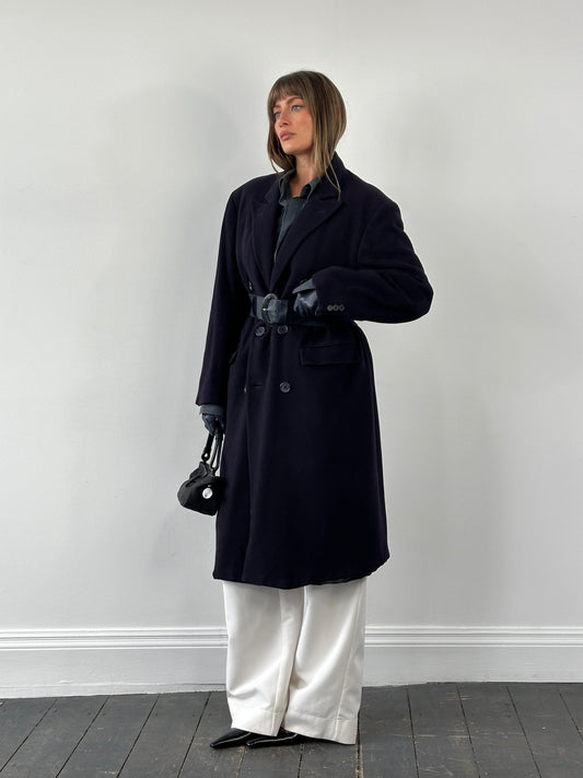 Harrods x Berwin & Berwin 1980s Pure Cashmere Double Breasted Coat - XL