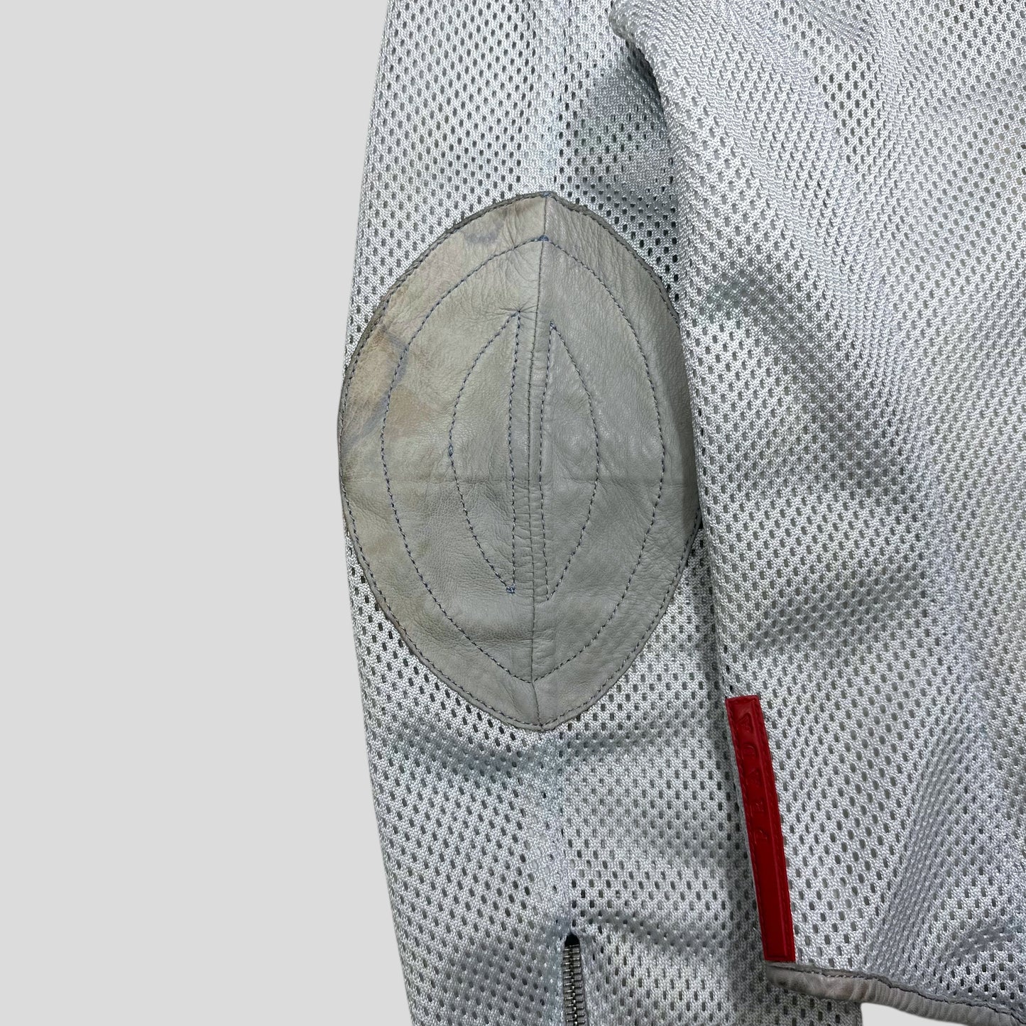 Prada Sport SS00 Technical Mesh + Leather Moto Jacket - IT44