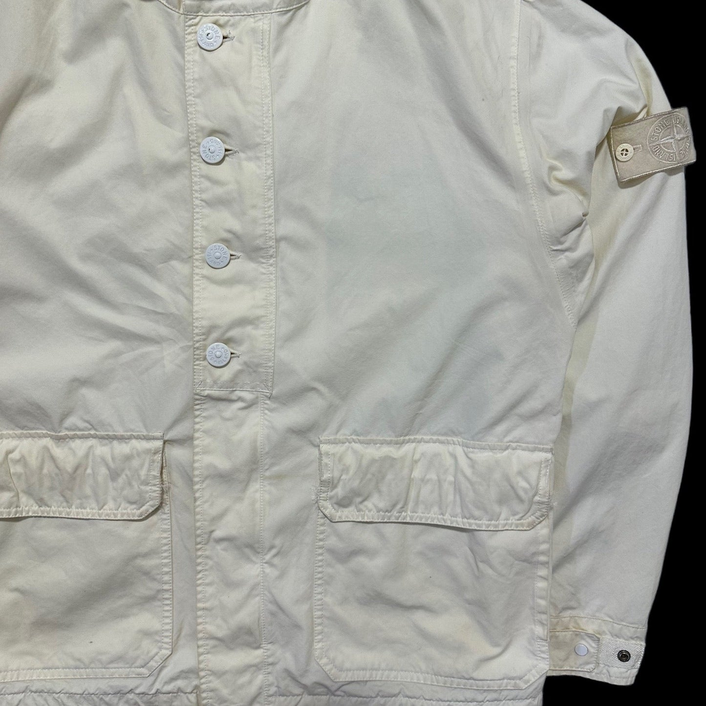 Stone Island Ghost Ventile White Zip Up Jacket