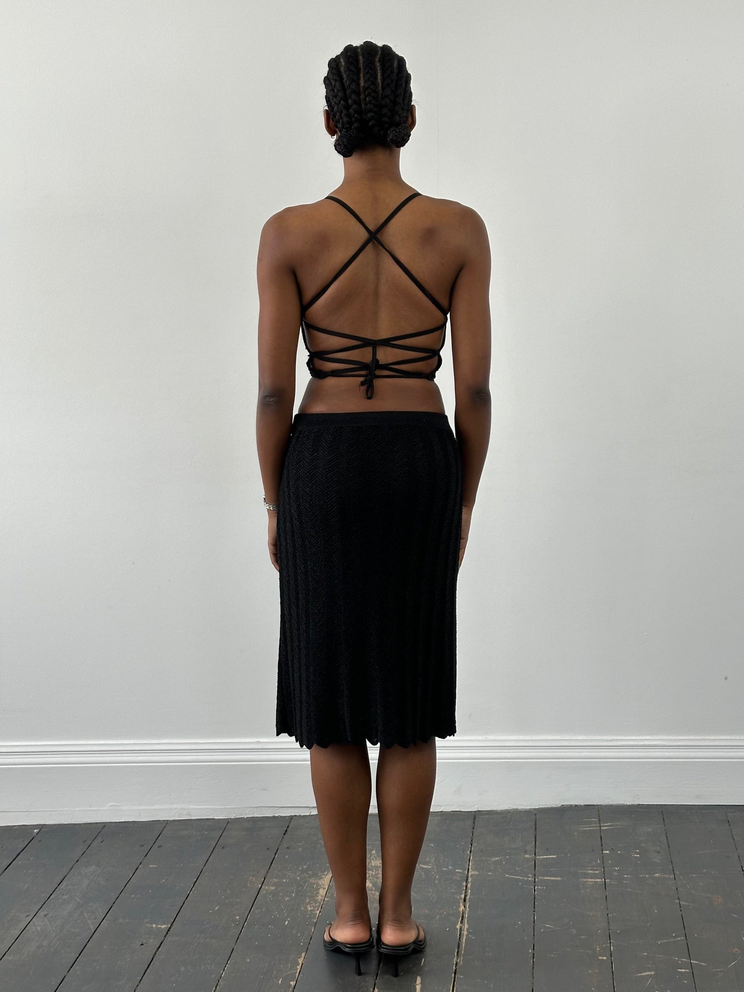 Vintage 1990s Knit Mini Skirt - W26-30