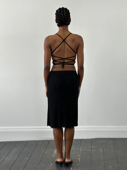 Vintage 1990s Knit Mini Skirt - W26-30