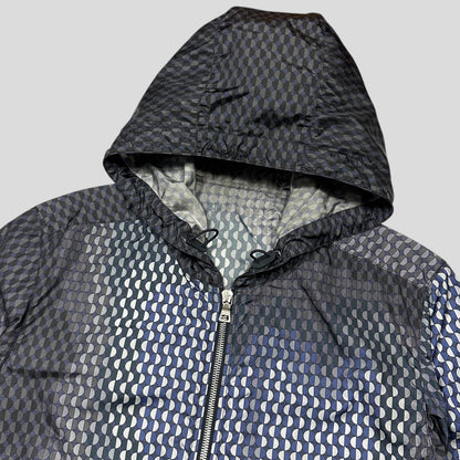 Prada Sport 2008 Geometric Shadow Print Nylon Jacket - M