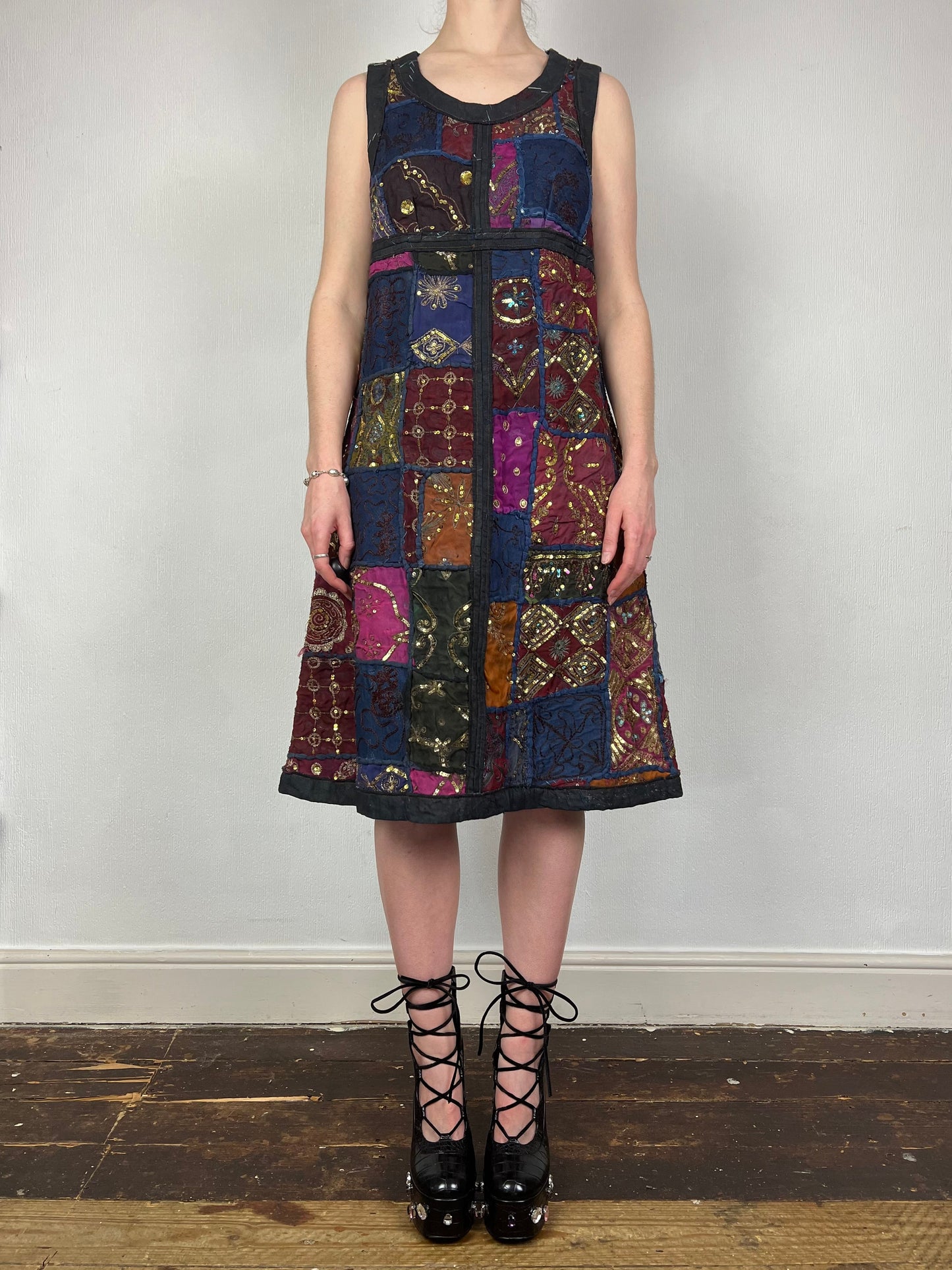 Jean Paul Gaultier S/S 1999 sequin patchwork dress