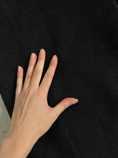 Vintage 1980s Pure Wool Double Breasted Coat - L