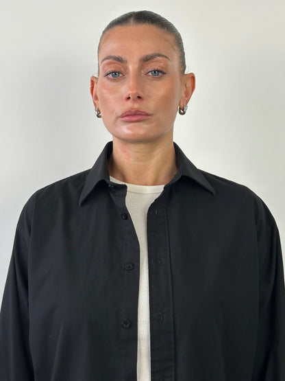 Yves Saint Laurent Pour Homme 2000s Cotton Logo Dress Shirt - L