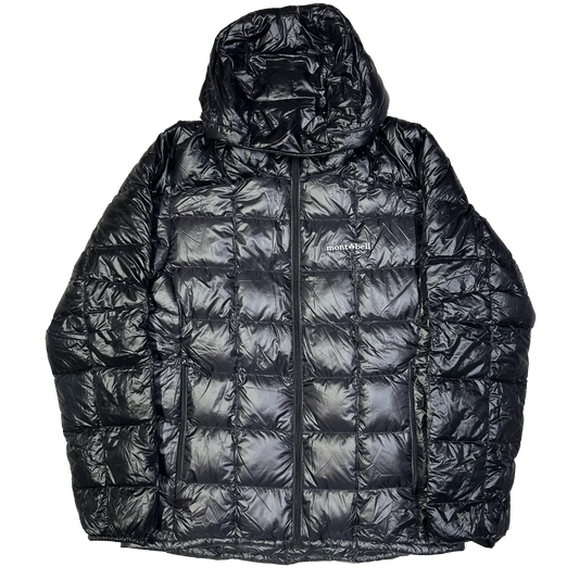 Montbell Superior Down Parka Puffer Jacket In Black & Grey ( L )