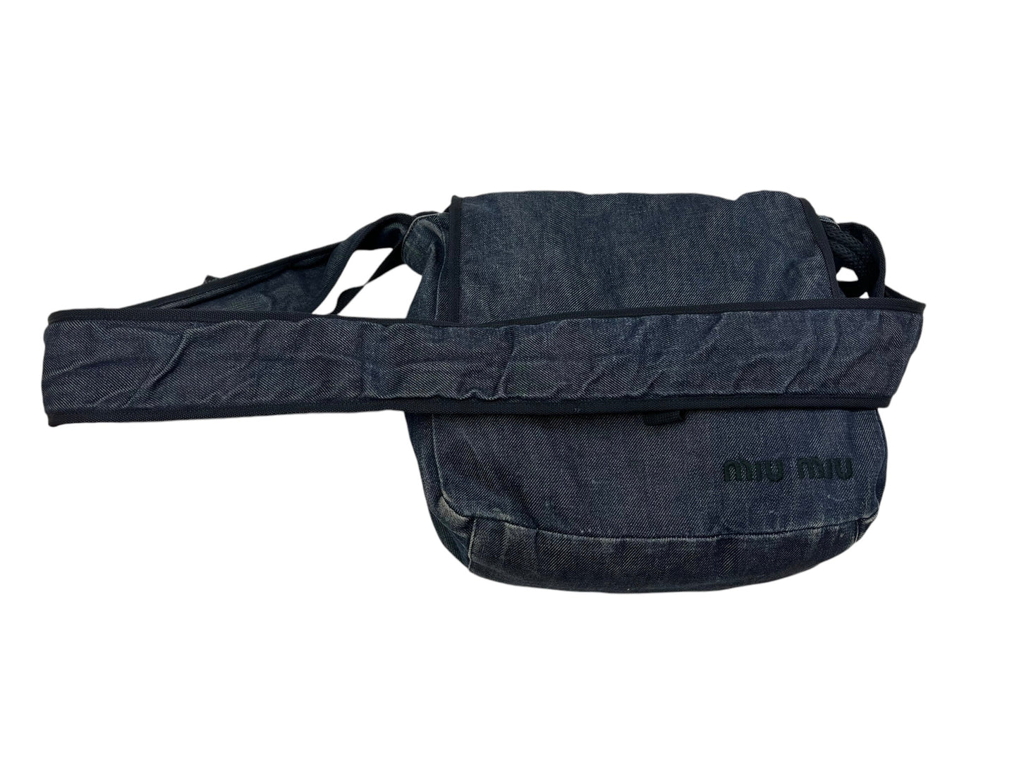 Miu Miu F/W 1999 technical denim messenger bag