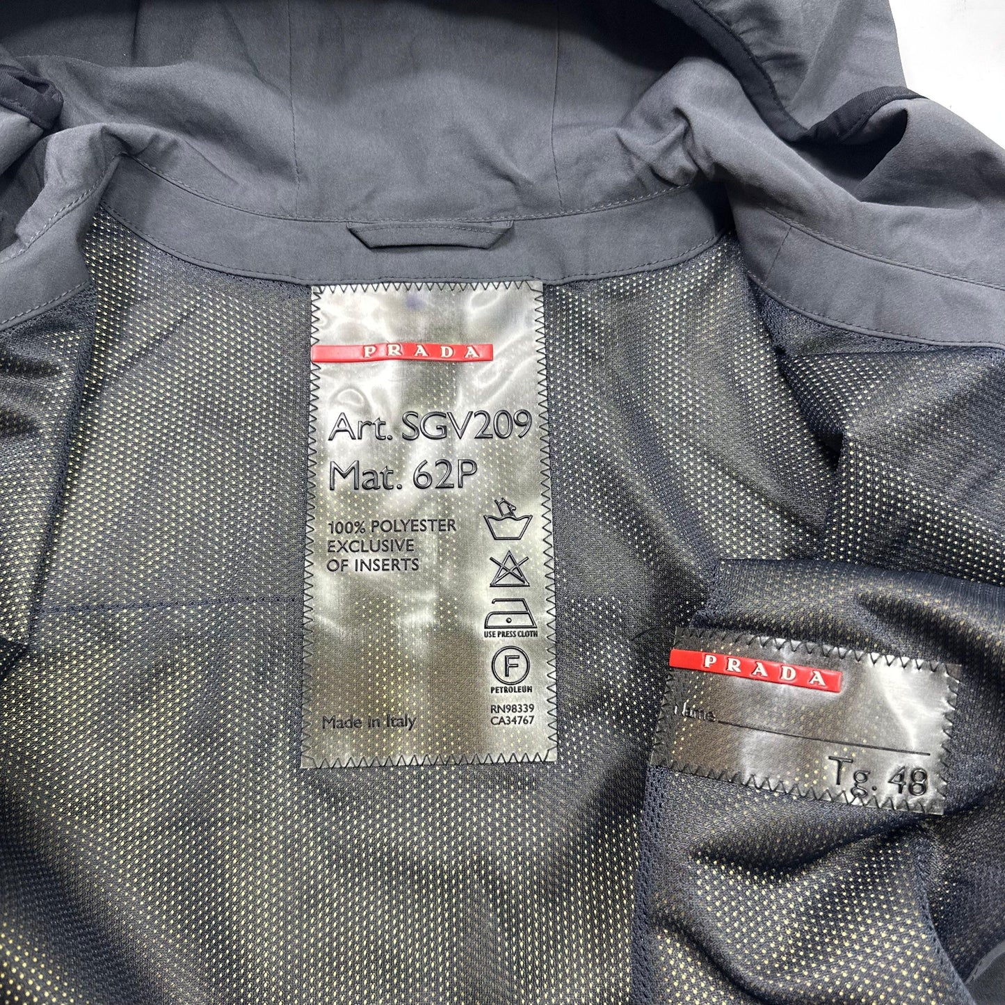 Prada Sport SS00 Asphalt Grey Goretex Sailing Gilet - IT48 (M)