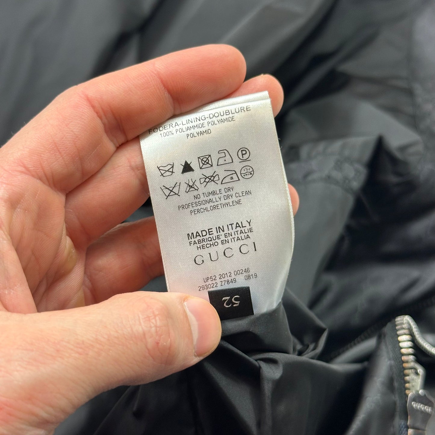 Gucci 2012 Nylon Monogram GG Web Logo Bomber Jacket - IT52 (L)