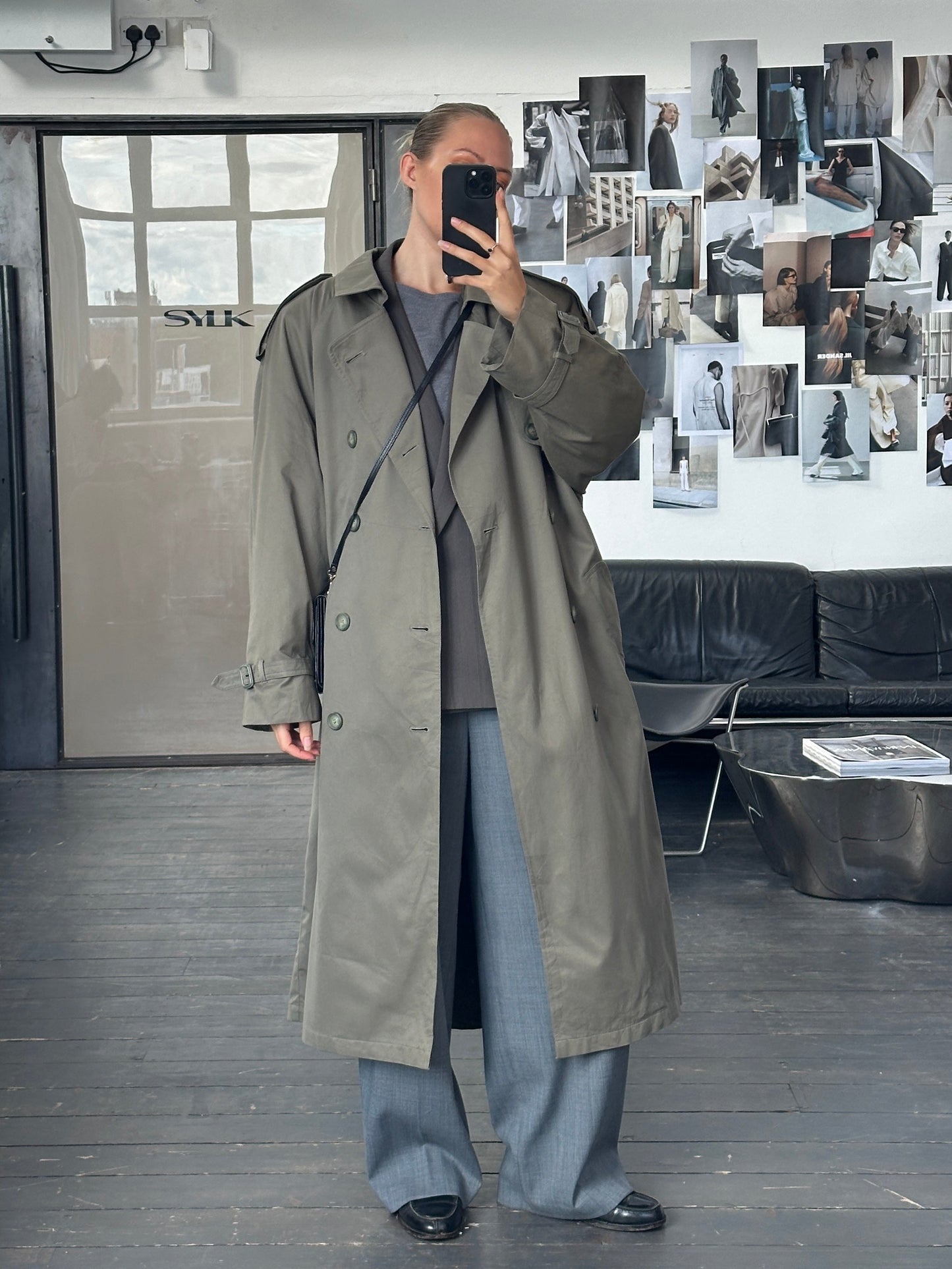 London Fog 1980s High Neck Belted Trench Coat - XXL