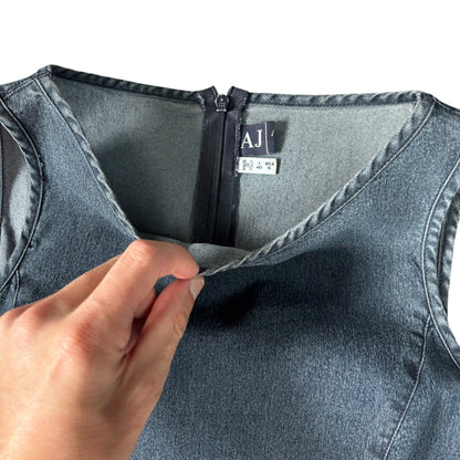Armani Jeans 00’s Denim Sheath Dress Size 8/10 | 8/10, Blue