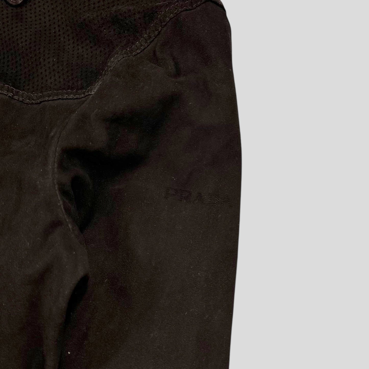 Prada Sport 2006 Leather Suede Perforated Western Jacket - IT52 (M) | Default Title, Multicoloured