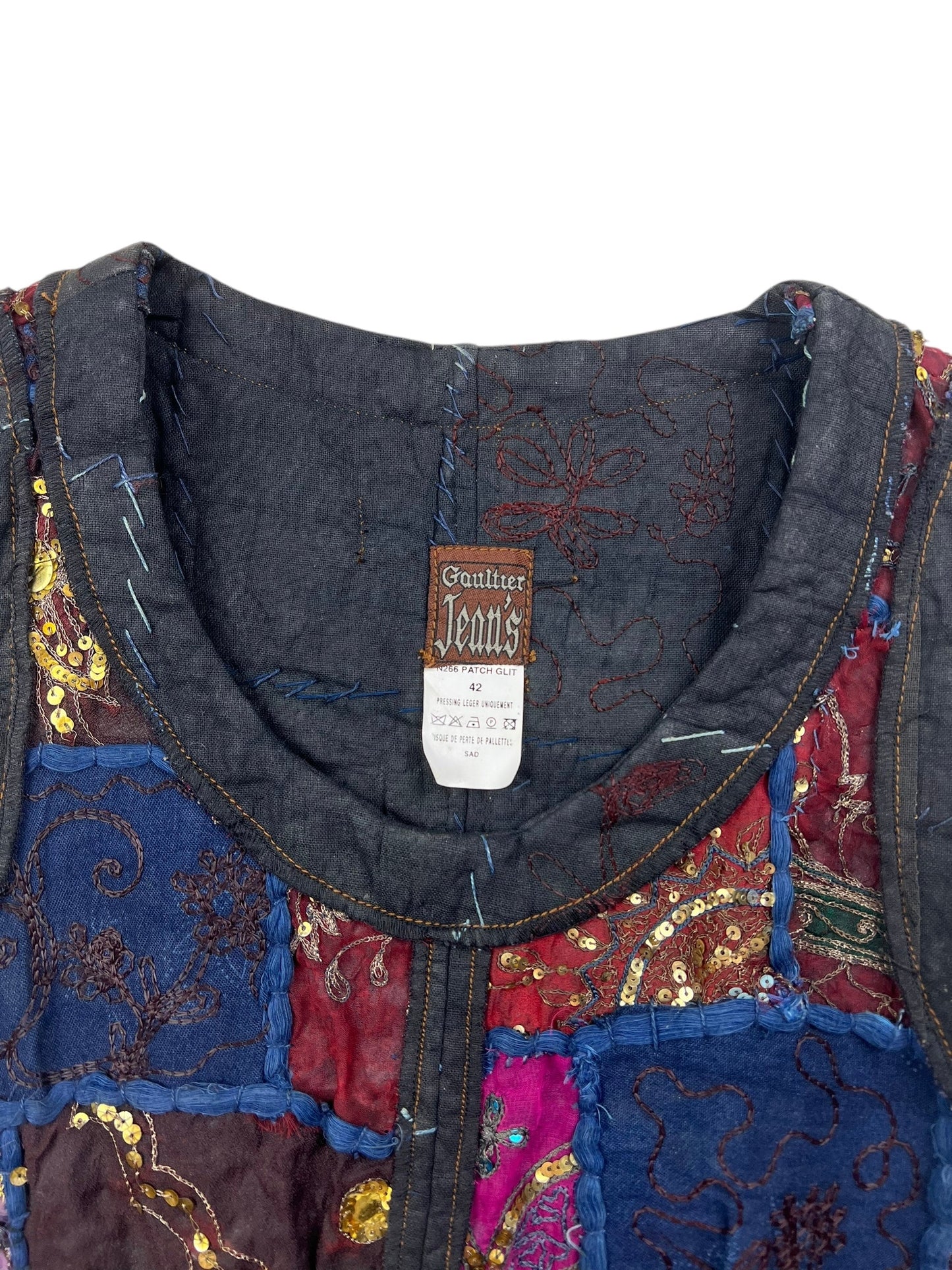 Jean Paul Gaultier S/S 1999 sequin patchwork dress