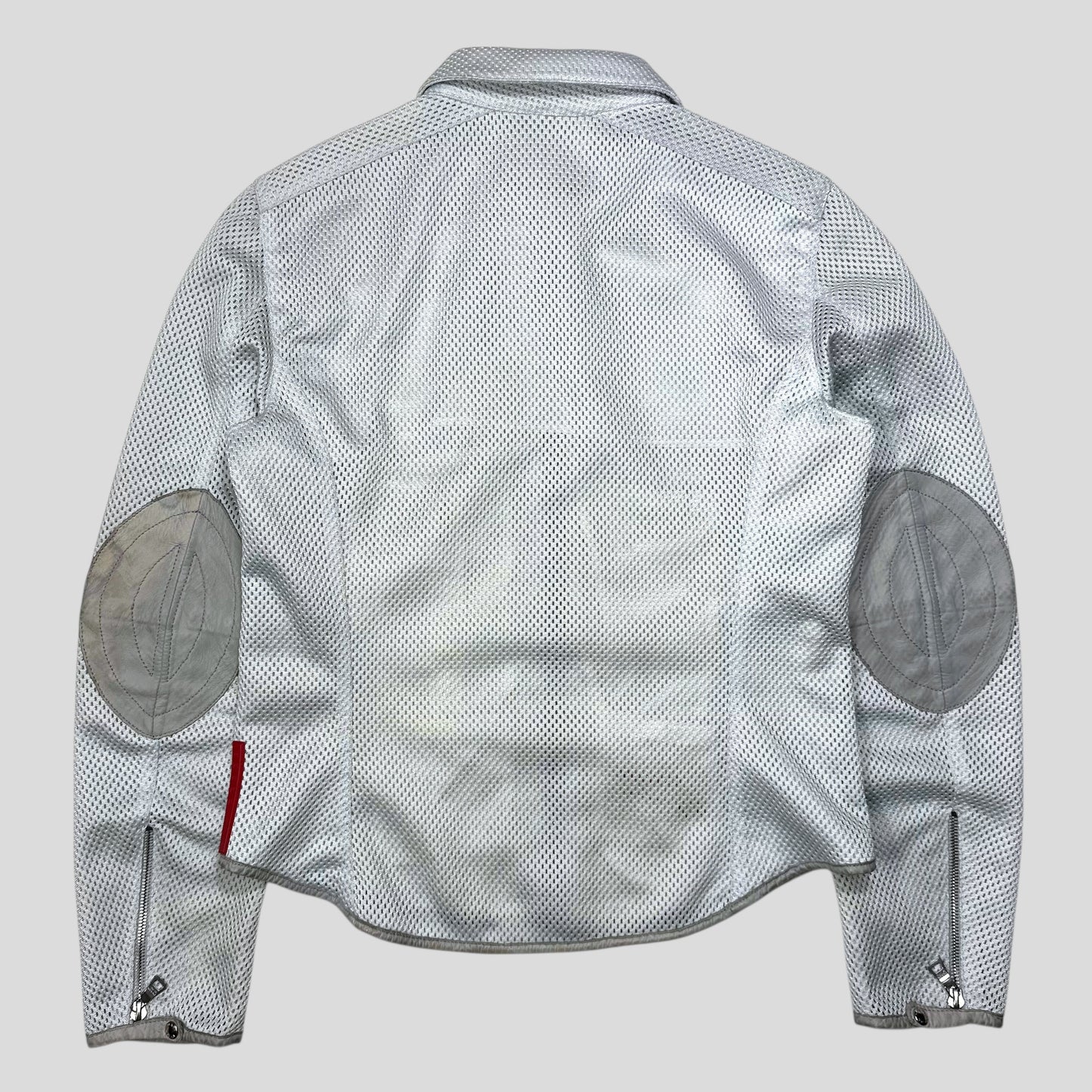 Prada Sport SS00 Technical Mesh + Leather Moto Jacket - IT44