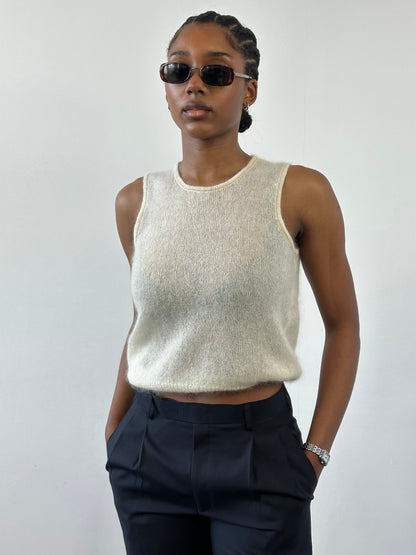 Italian Vintage 1990s Mohair Knit Top - S