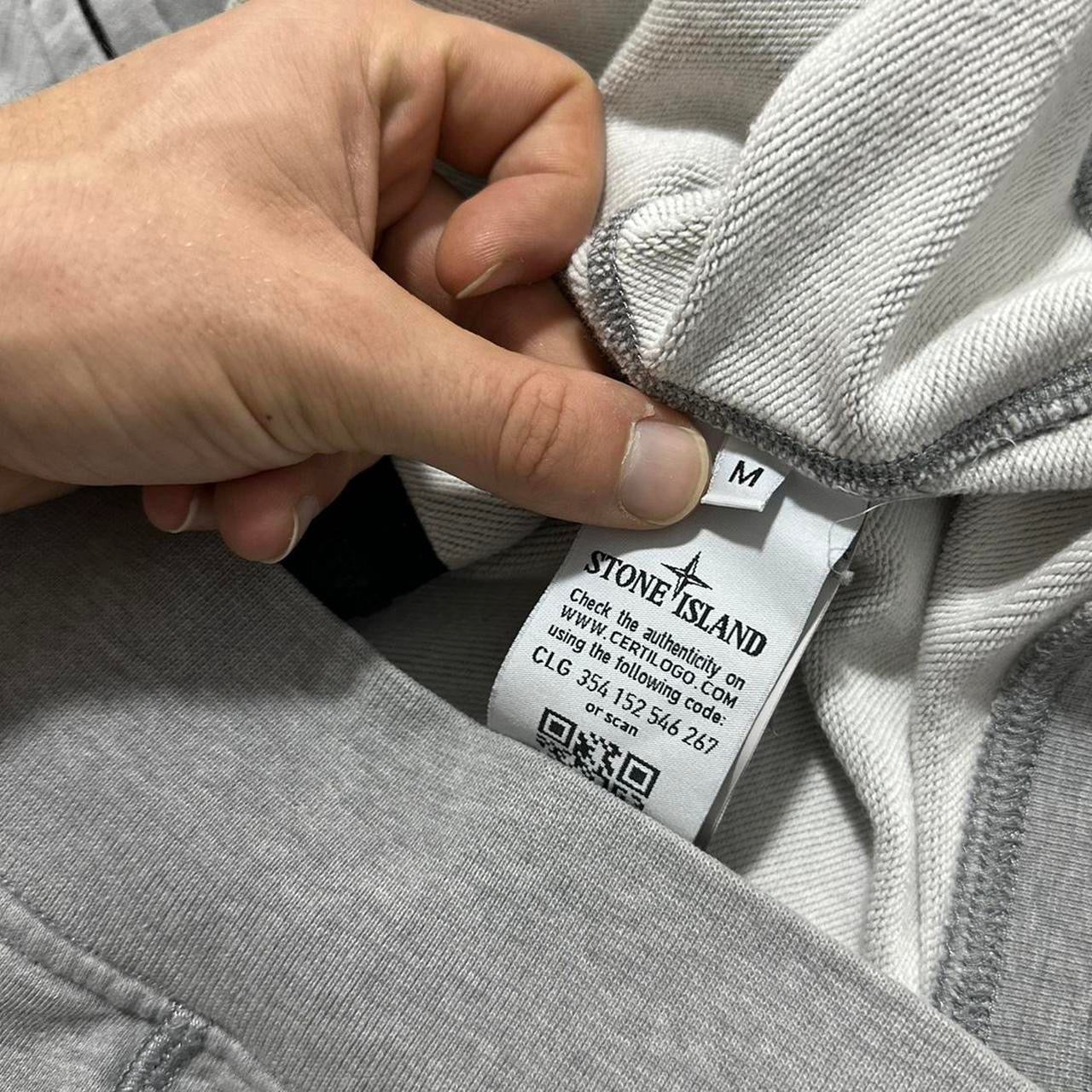 Stone Island Heather Grey Zip Up Hoodie