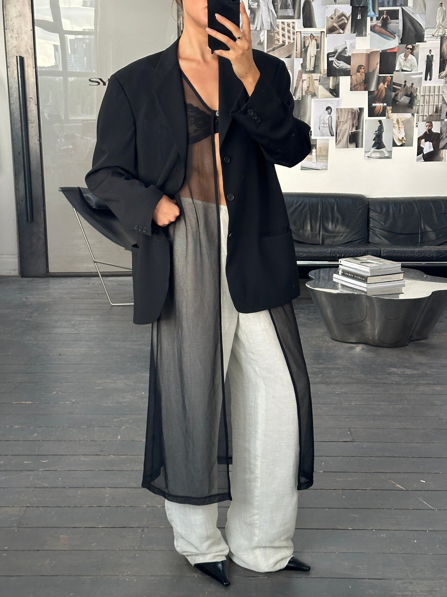 Giorgio Armani 1999 Wide Leg Linen Trousers - W28-30