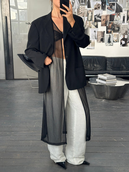 Giorgio Armani 1999 Wide Leg Linen Trousers - W28-30