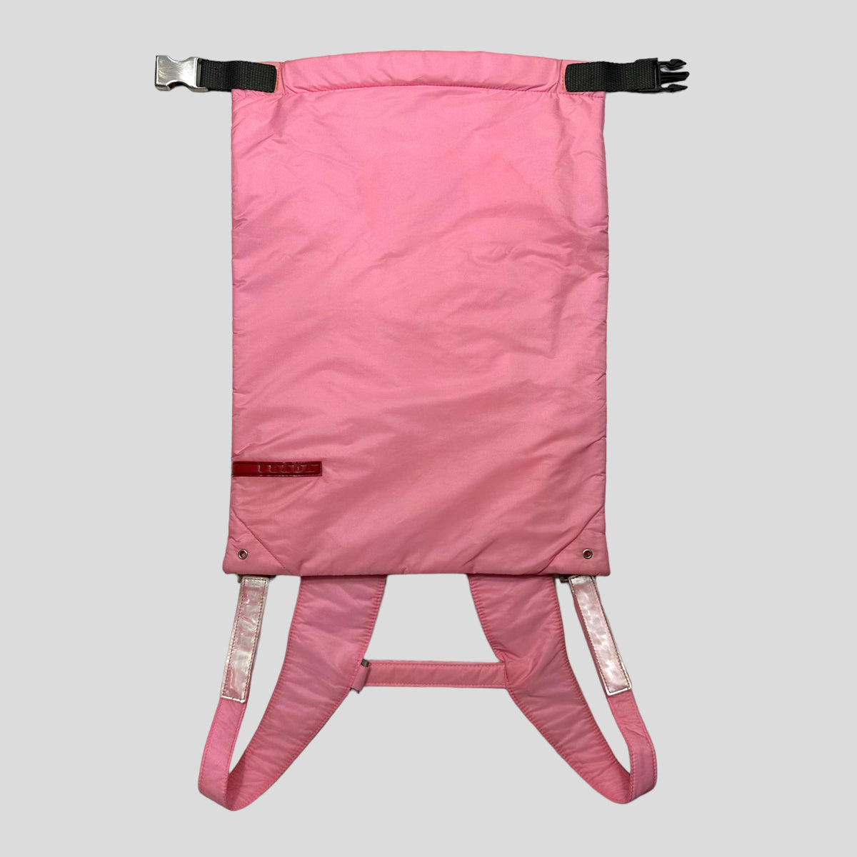 Prada Sport SS99 Baby Pink 3m Nylon Bucket Backpack + Cards & Dustbag | O/S
