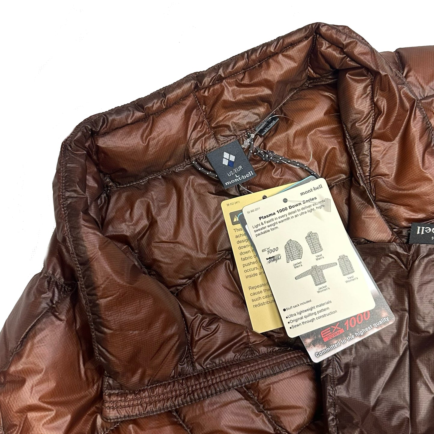 Montbell Plasma 1000 Alpine Down Parka Puffer Jacket In Brown ( USA/EUR L )