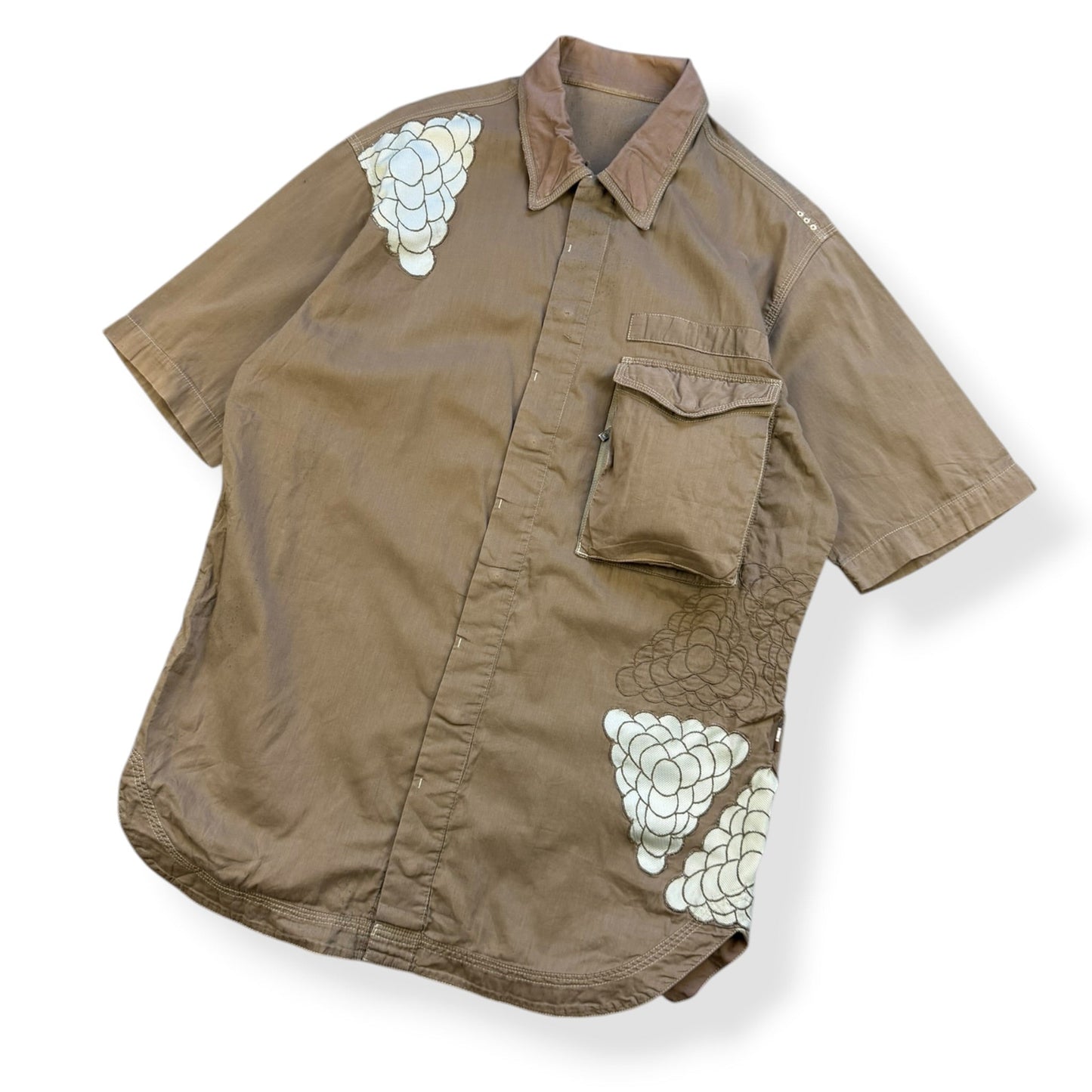 2000's Maharishi Geometric Pattern Shirt (S) | Default Title, Blue