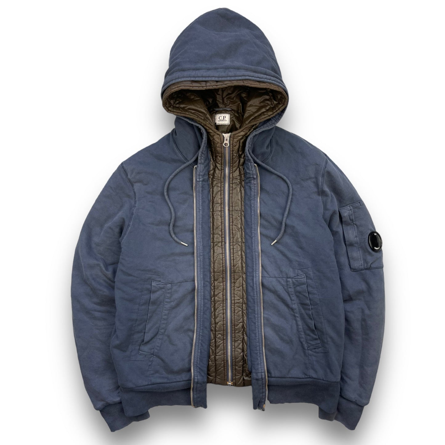 CP Company Dual Layer Hoodie (L) | Default Title, Brown